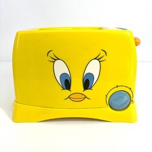 Tweety Bird Looney Tunes 2-Slice Toaster Yellow Salton 5439 Bagel Defrost